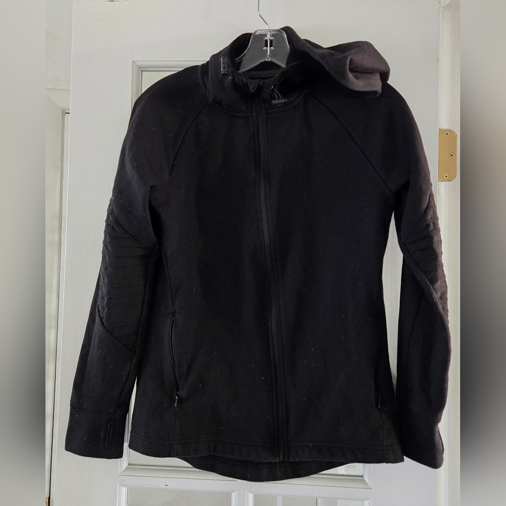 Avia Womens Black Hoodie Full Zip Athletic Sweatshirt Size Small (4-6) Workout